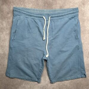 Men's Pact 100% Organic Cotton Blue Shorts Drawstring Size Large